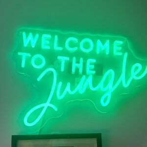 Welcome to the Jungle Neon Wall Sign - Green